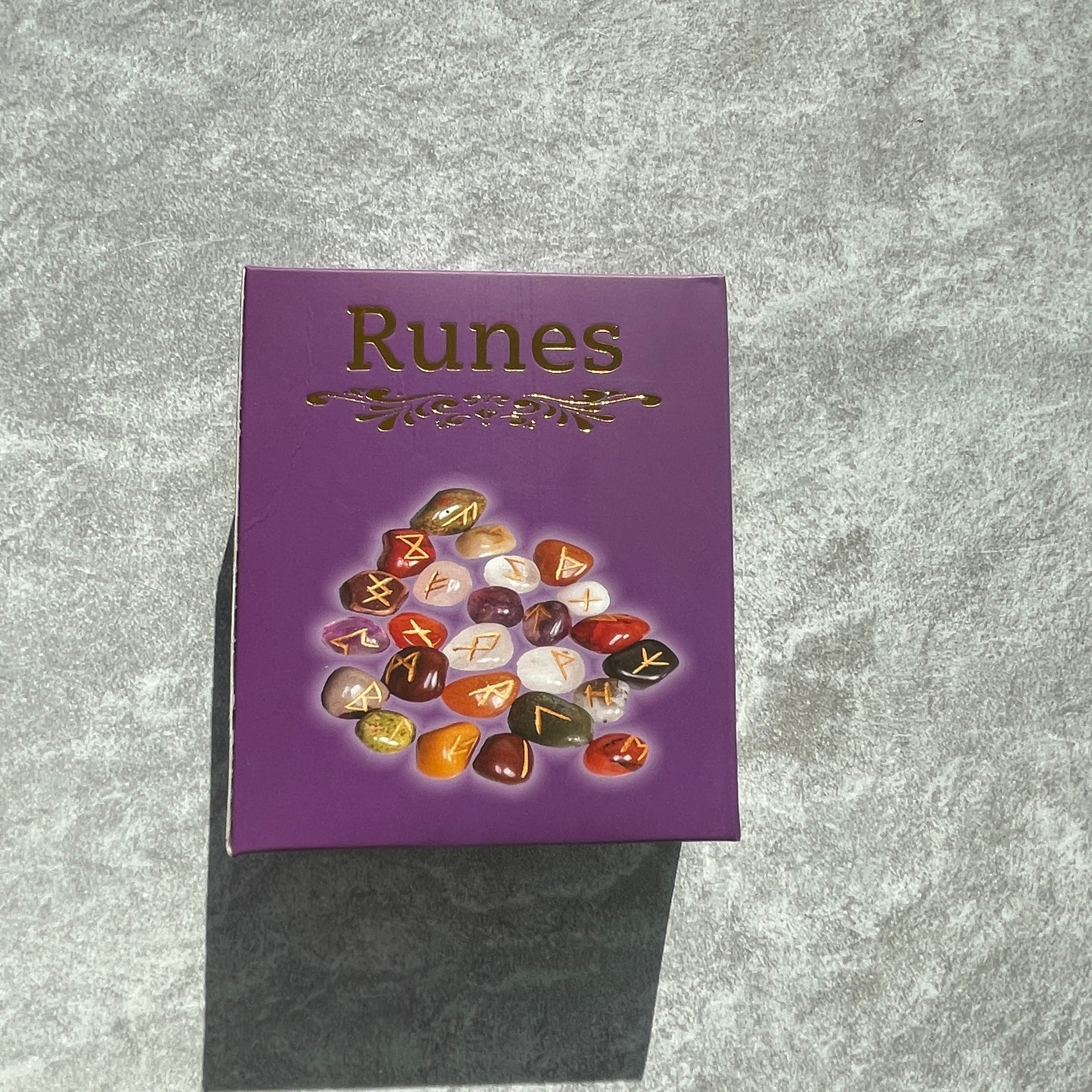 Rainbow Moonstone - Boxed Runes Set Rainbow Moonstone - Boxed Runes Set
